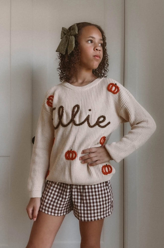 Pumpkin Sweater+Name