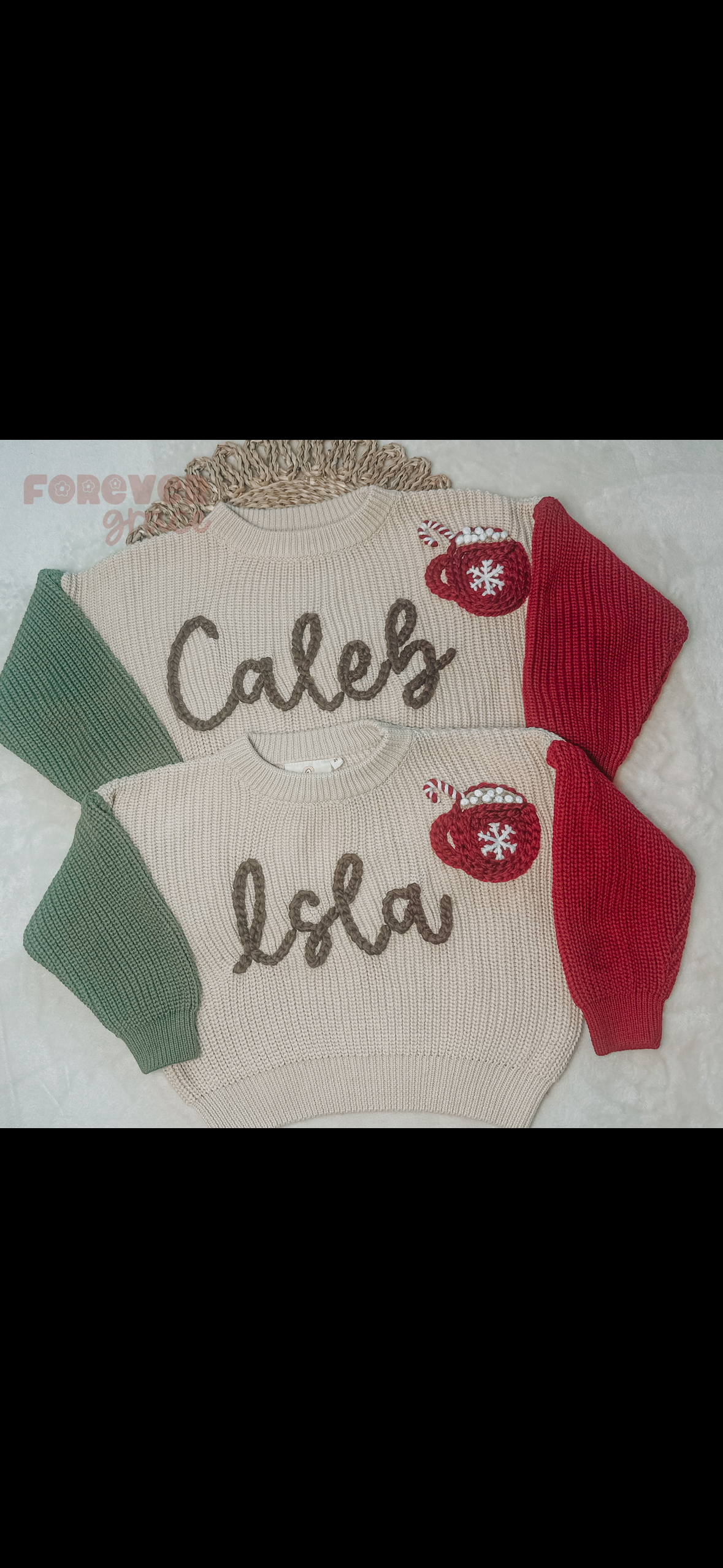 Christmas Sweater Pre-Set Designs (Reindeer, Holly Jolly Dude/Babe, Candy Canes, Hot Cocoa)