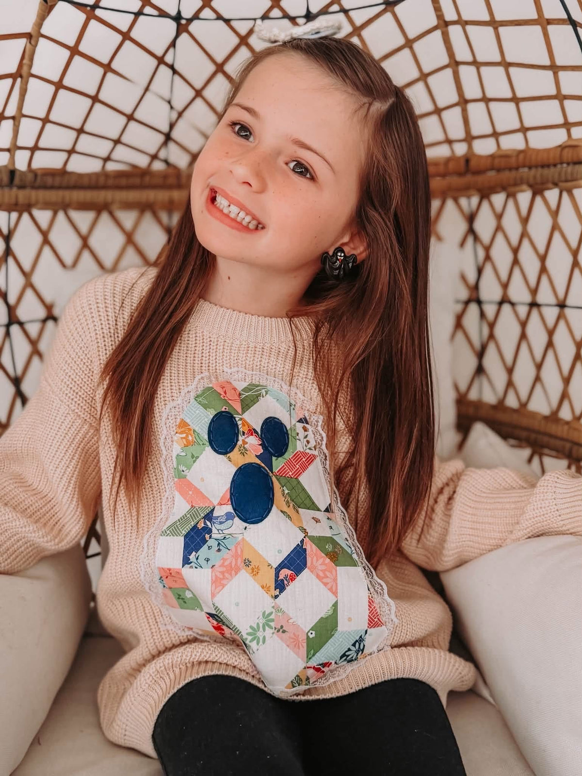 Appliqué Knit Sweater