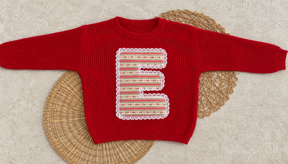 Appliqué Knit Sweater