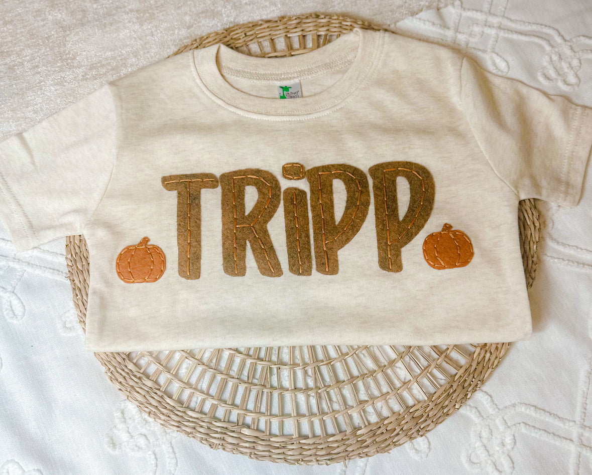 Short Sleeve Printed Felt Tee