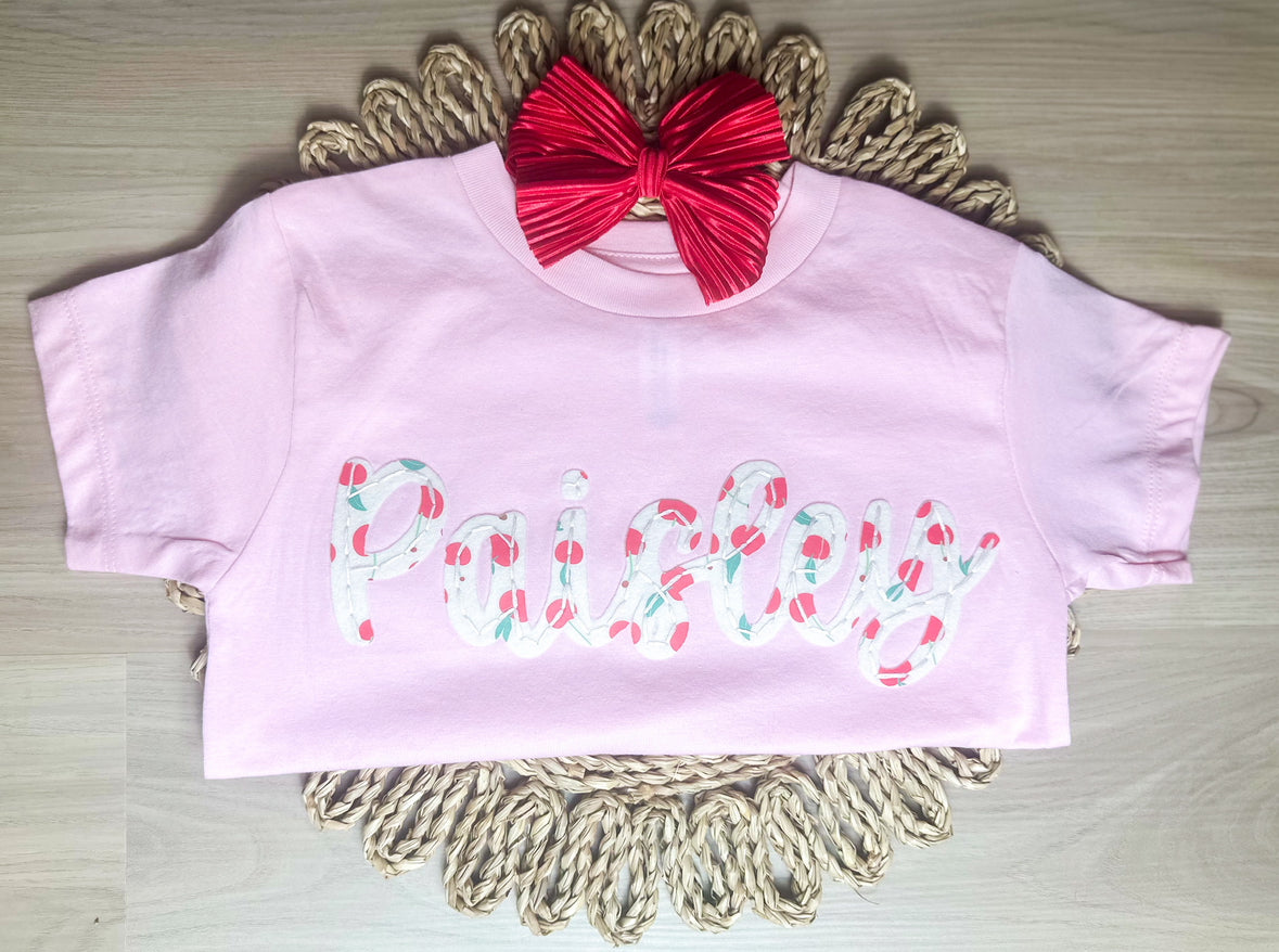 Short Sleeve Printed Felt Tee