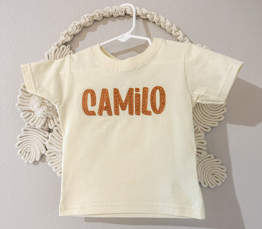 Short Sleeve Printed Felt Tee