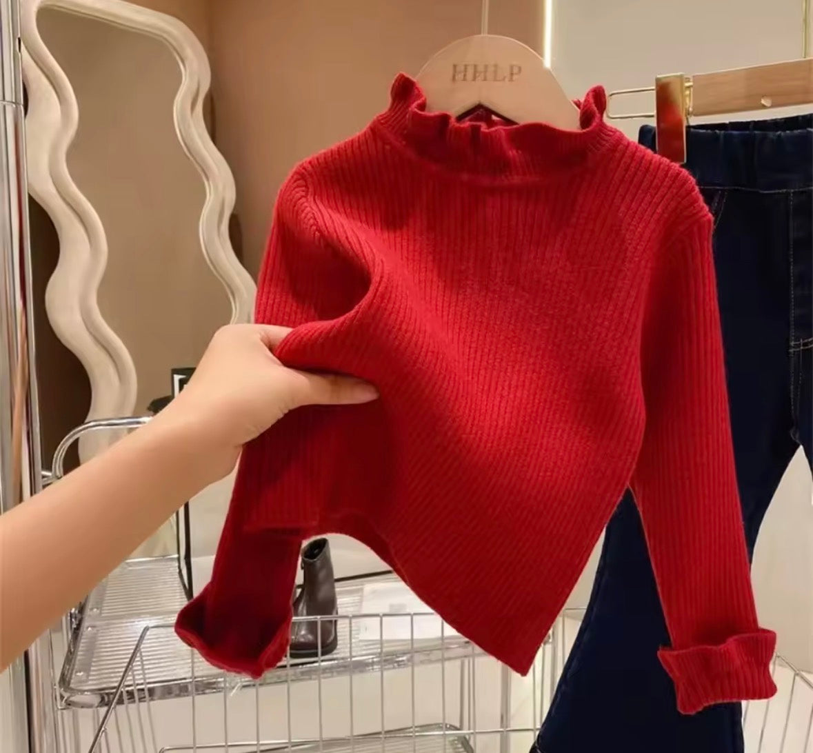 Ruffle Neck Sweater