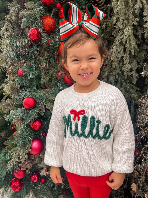 Name Sweater with Bow