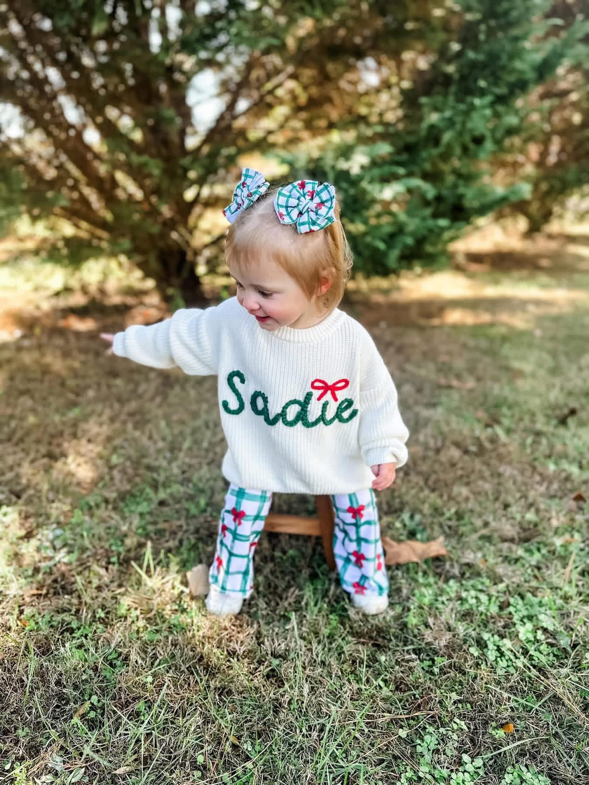 Name Sweater with Bow